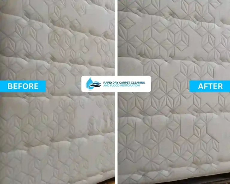 Mattress stain removal in Geelong - before and after professional cleaning