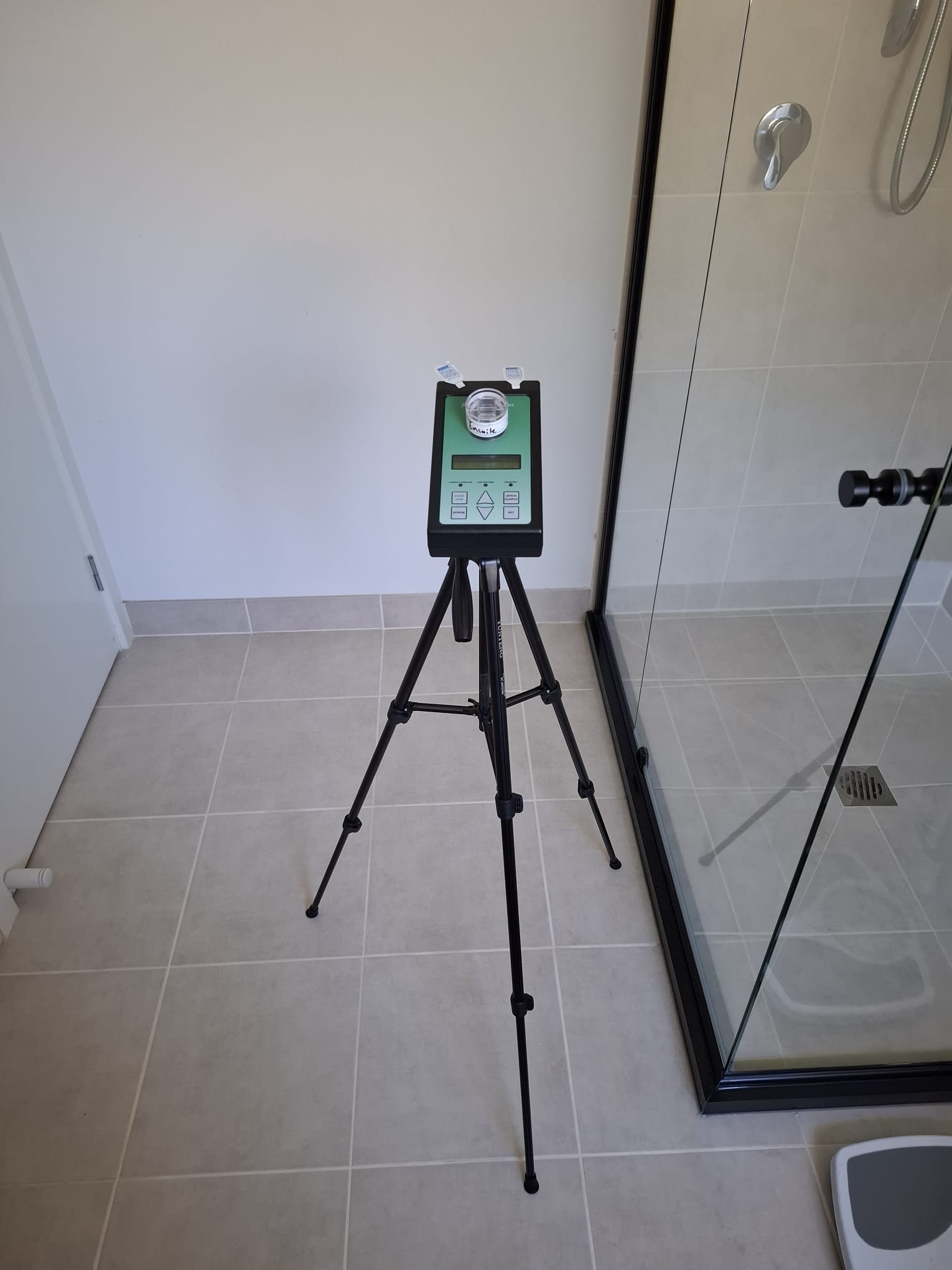 Technician investigating hidden mould and moisture in a Geelong property