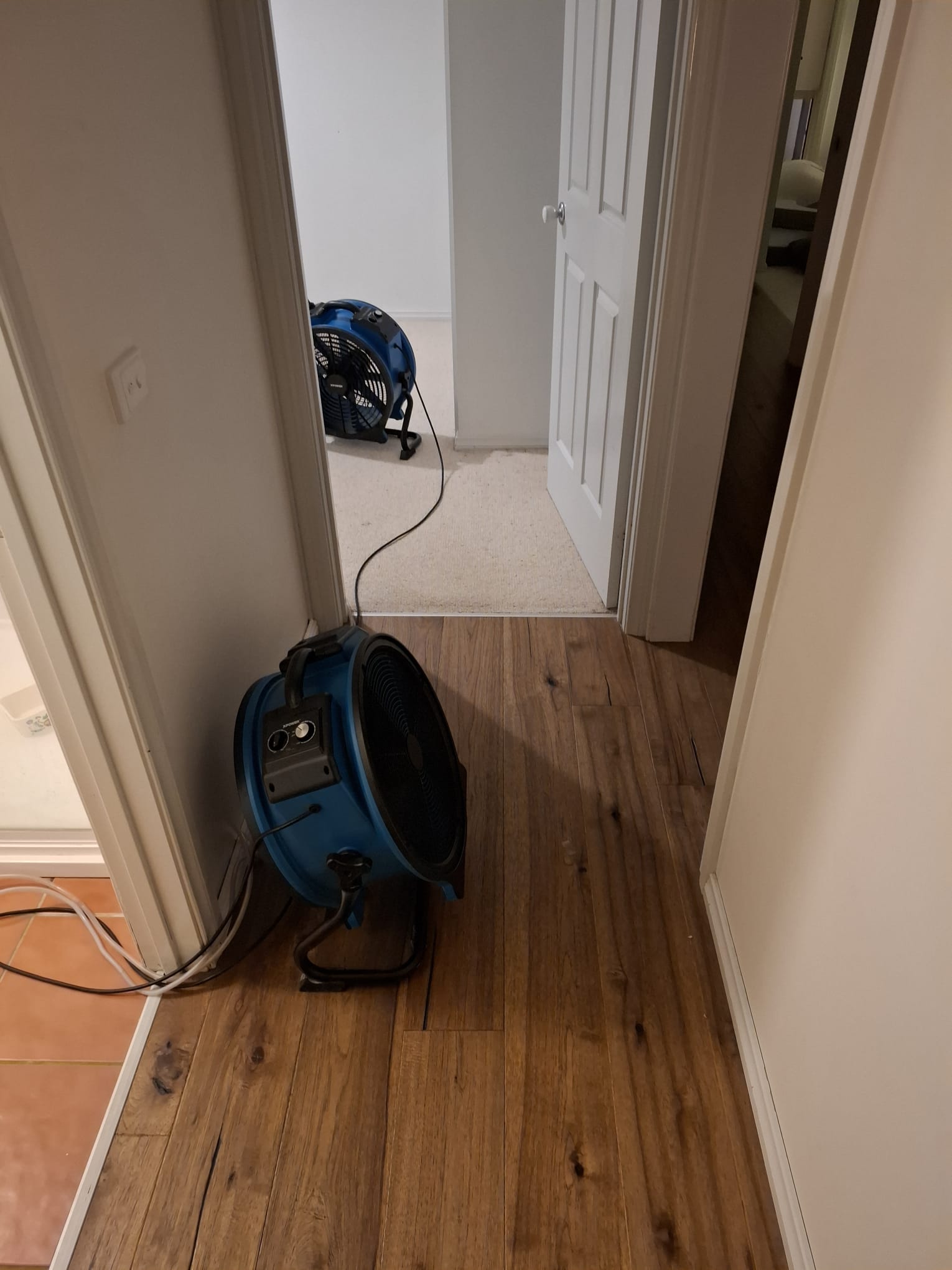 Professional drying equipment used during water damage restoration in Geelong